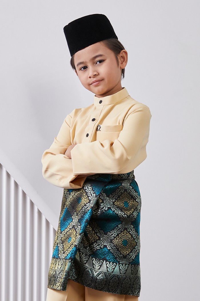 Baju Melayu Yusoff Kids - Custard Yellow